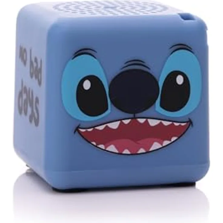 Bitty Boomers Disney Bitty Box-Lilo und Stitch-Stitch, Bluetooth-Lautsprecher, tragbar, 4 Stunden Akkulaufzeit, inkl. Schlüsselanhänger