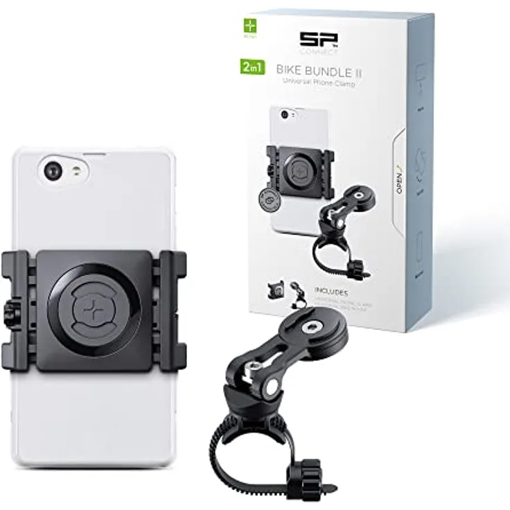 Sp Connect Phone Clamp, Smartphone Halterung für Universal Fahrradhaltung, Schwarz
