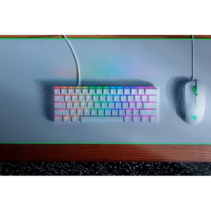 RAZER Huntsman Mini Mercury Edt.(P) Gaming-Tastatur, 60% kompakt, Optische Switches, weiß