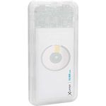 Xlayer Powerbank Plus Wireless Charger Discover 10.000mAh, Zusatzakku mit induktiver Ladestation für Smartphones mit induktiver Lademöglichkeit, Weiß