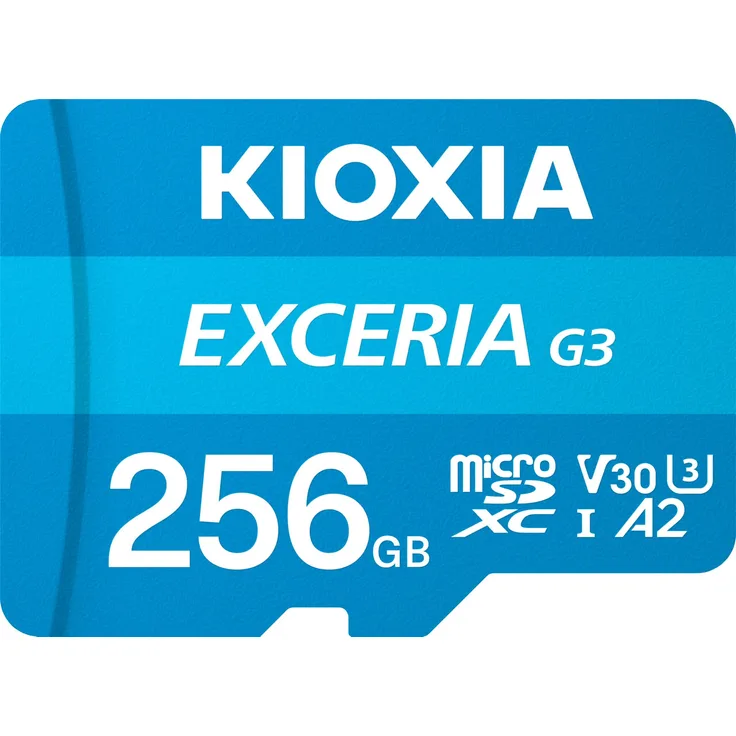 Kioxia microSD Exceria 256GB, UHS-I Speicherkarte mit bis zu 100 MB/s Lesegeschwindigkeit, wasserdicht und stoßfest