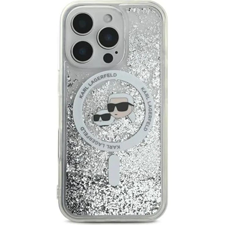CG MOBILE Karl Lagerfeld Magsafe Liquid Glitter Hard Case für iPhone 16 Pro - Transparent – Bild 2