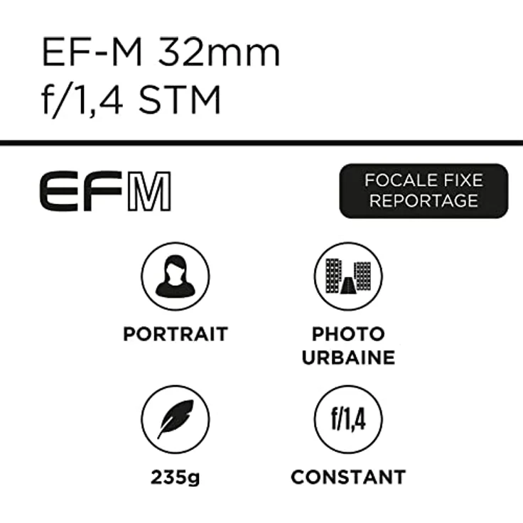 Canon Objektiv EF-M 32mm F1.4 STM für EOS M (Festbrennweite, 43mm Filtergewinde, Autofokusmotor) schwarz – Bild 3