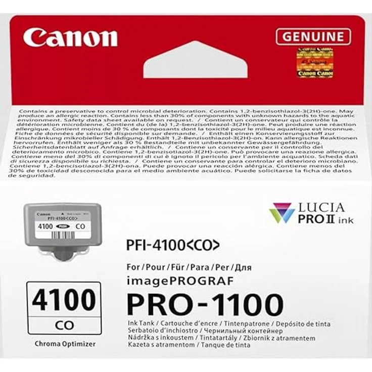 Canon PFI-4100 CO, Druckerpatrone mit 80 ml Chroma Optimizer für LUCIA PRO II-Technologie – Bild 1