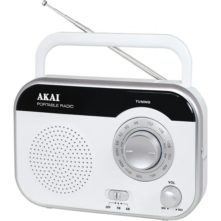 Akai Professional Radio Akai PR003A-410 (AM, FM), Radio, Weiss – Bild 1