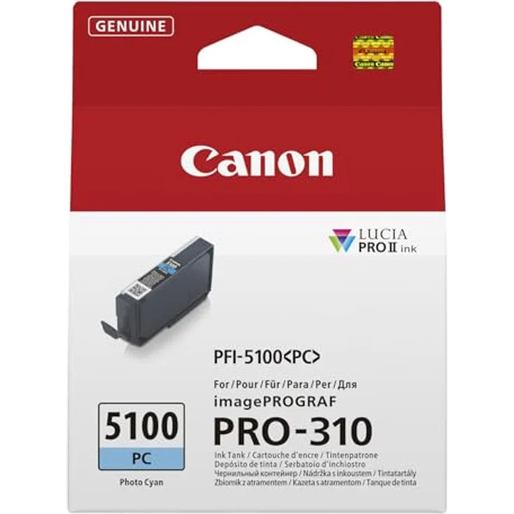 Canon PFI-5100 PC Foto Cyan, Original Druckerpatrone mit 14 ml Füllmenge – Bild 2