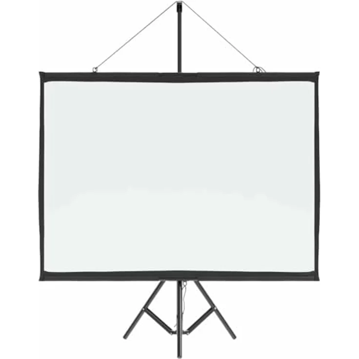 vidaXL Beamer Leinwand mit Stativ 60 Zoll 4:3, Projektionswand, Heimkino-Leinwand, Rolloleinwand, schwarz – Bild 4
