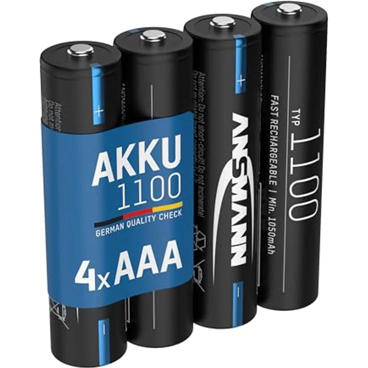 ANSMANN Akku AAA 1050mAh NiMH 1,2V - wiederaufladbar, hohe Kapazität (4 Stück) – Bild 2