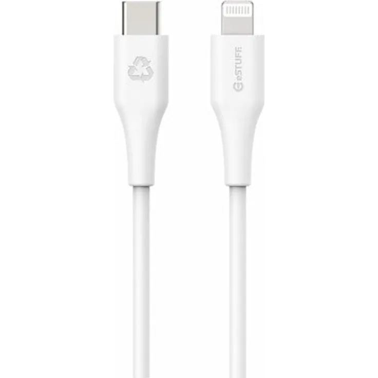 eSTUFF INFINITE USB-C Kabel, Lightning zu USB-C, 2 m, 100 % recycelter Kunststoff, weiß