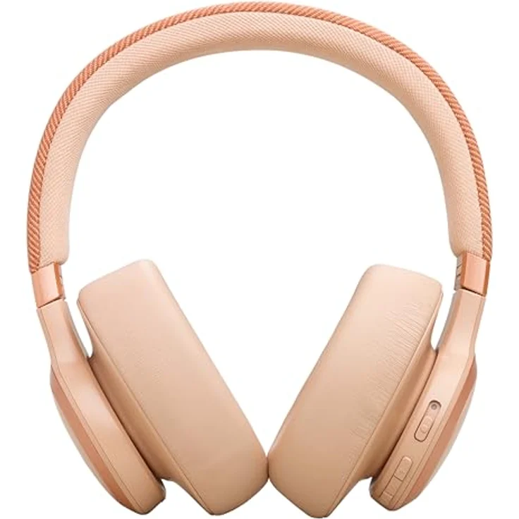 JBL Live 770 NC – Bluetooth Over-Ear-Kopfhörer mit adaptivem Noise-Cancelling – Kabellose Ohrhörer Signature Sound und Sprachassistent – Langer Musikgenuss für bis zu 65 Stunden – Sandstein – Bild 4
