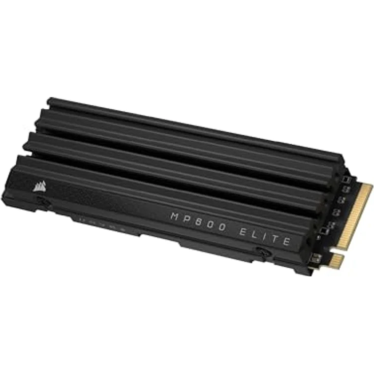 Corsair MP600 Elite 1TB M.2 PCIe Gen4 x4 NVMe SSD Mit Integriertem Kühlkörper - M.2 2280 - Bis zu 7.000MB/sec Sequential Read - High-Density 3D TLC NAND - Schwarz – Bild 1