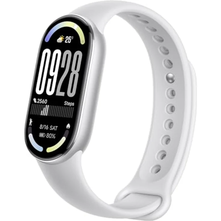 XIAOMI Smartband 10, Fitness Tracker mit AMOLED Display, 4,37 cm, 21 Tage Akkulaufzeit, Glasier Silver – Bild 2