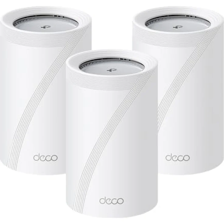 TP-Link Deco BE65 Pro, Mesh-WLAN Router mit Wi-Fi 7, bis zu 9,3 Gbit/s, 3er Pack, Weiss – Bild 1