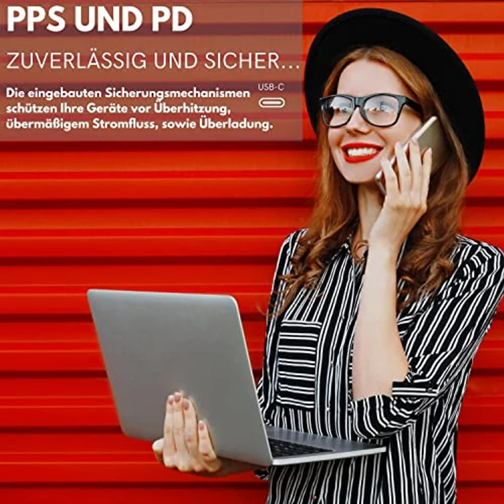 Echos 20W Ladegerät USB C Schnellladegerät Power Netzteil PD PPS Ladegerät Schnelllader Handy für iPhone Samsung Galaxy Ipad Huawei Xiaomi HTC Sony LG und viele mehr (Weiß USB-C) – Bild 4