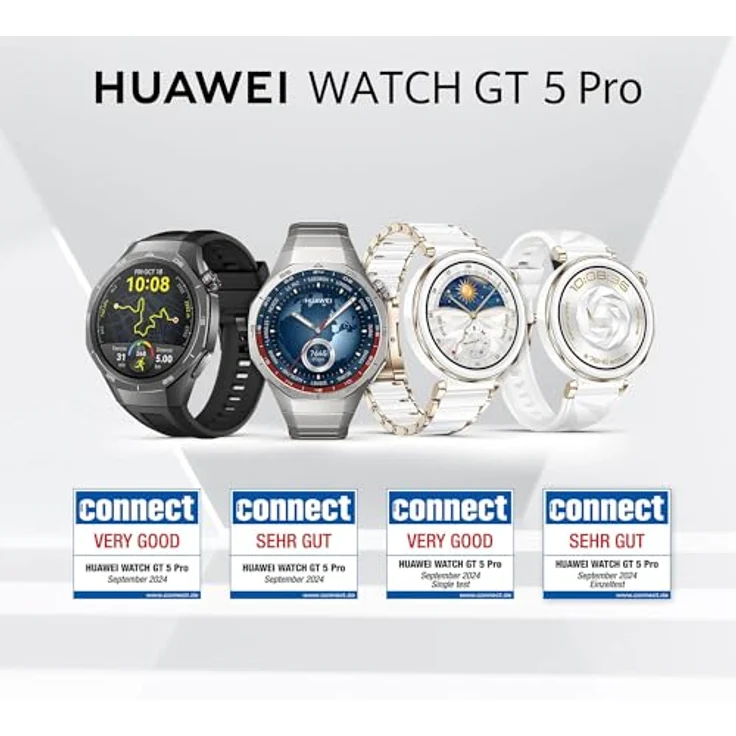 HUAWEI Watch GT 5 Pro 46 mm Titanium, Smartwatch mit GPS, Herzfrequenzmonitor und bis zu 14 Tage Akkulaufzeit – Bild 2