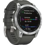 Garmin fenix 7 (47 mm), GPS-Multisport-Smartwatch mit Physiologischen Messwerten, Touch- und Tastensteuerung, Schwarz