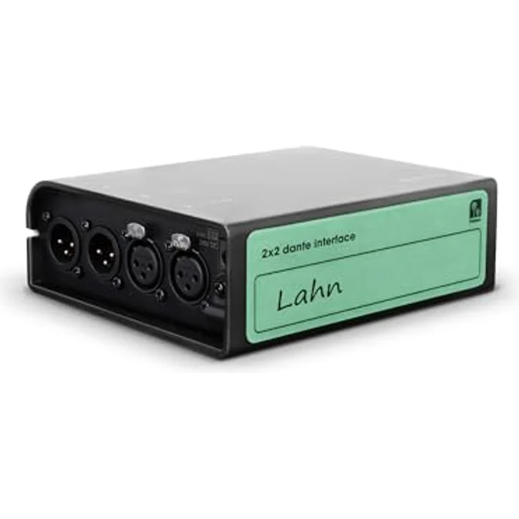Palmer RIVER lahn - Dante-Interface mit 2x2 Ein- und Ausgängen, schwarz, inkl. verriegelbaren XLR-Anschlüssen und 48V Phantomspeisung – Bild 4