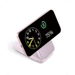 Anker MagGo Powerbank 6,6K, rosa, 15W schneller MagSafe Qi2-zertifizierter mobiler externer Akku mit 6.600mAh, Verstellbarer klappbarer Ständer, Für iPhone 15/14/13 Serie, Mit USB-C Kabel