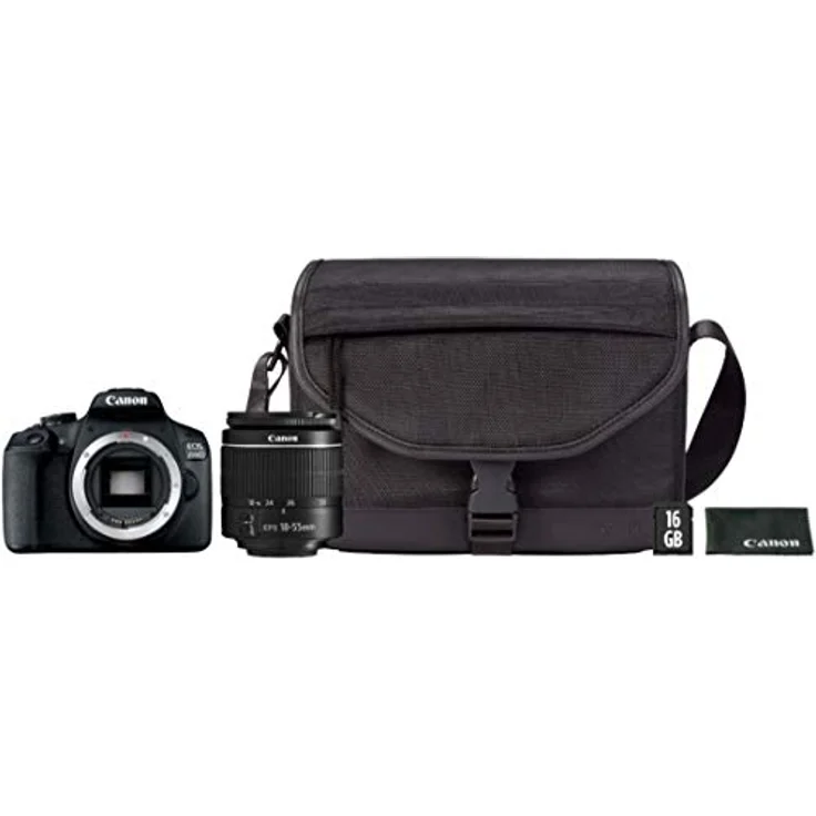 Canon EOS 2000D Spiegelreflexkamera inkl. EF-S 18-55 - 3.5-5.6 IS II + 16 GB SDHC Karte und Tasche – Bild 2