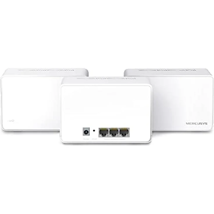 MERCUSYS AX3000 WiFi 6 Mesh, Dual Band WLAN, Reichweite bis zu 650 m², Anschluss von bis zu 150 Geräten, Kanäle 160 MHz, 3 Gigabit-Ethernet-Ports, Easy App Control, Halo H80X (3er-Pack) – Bild 2