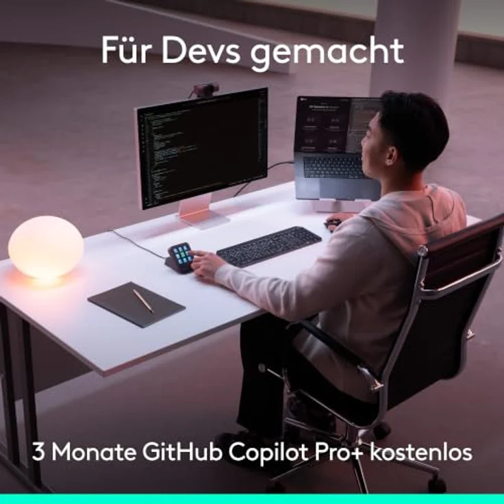 Logitech MX Keypad, programmierbares Makro-Pad mit 9 anpassbaren LCD-Tasten, Graphit – Bild 3
