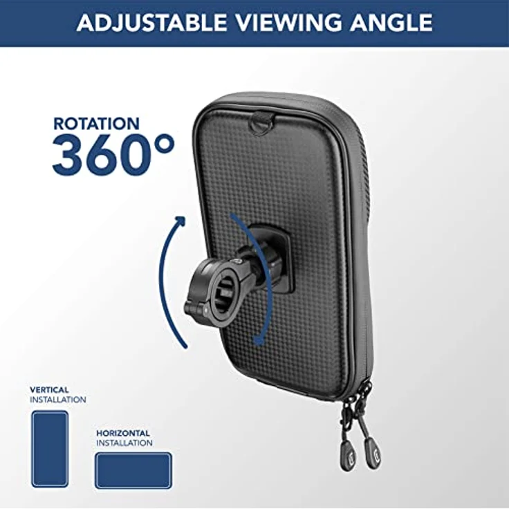 cellularline | Rider Shield - Universal | Runder Lenker, wasserdichter Smartphone-Halter für Motorräder und Fahrräder – Sonnenblende – 360-Grad-Drehung – Bild 4