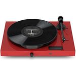 Pro-Ject Juke Box E1, Audiophiles “All-in-one Plug & Play“ Plattenspielersystem mit BT, Line-Eingang und Endverstärker (Rot)