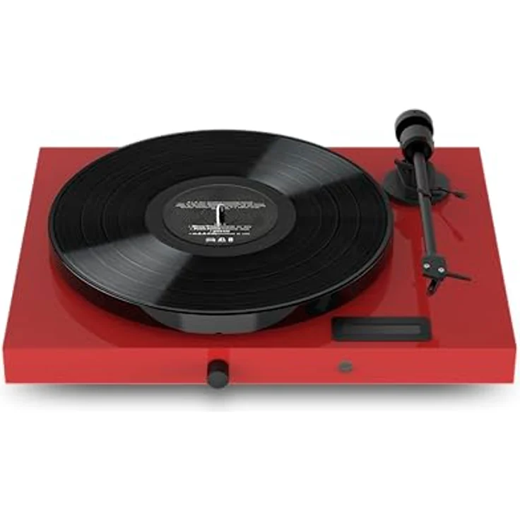 Pro-Ject Juke Box E1, Audiophiles “All-in-one Plug & Play“ Plattenspielersystem mit BT, Line-Eingang und Endverstärker (Rot) – Bild 1