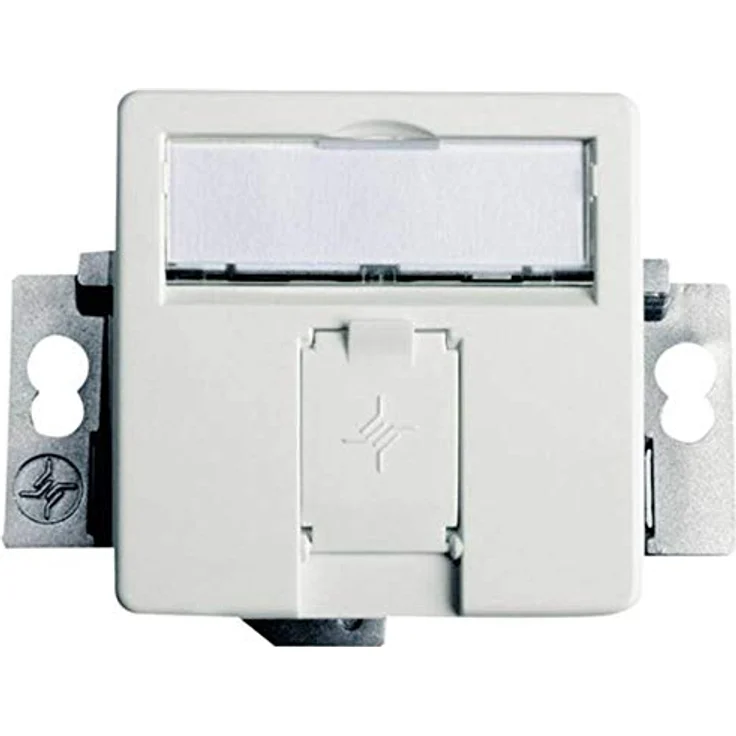 Telegärtner Netzwerkdose CAT 6a, Schraubbefestigung mit Modulträger und transparentem Beschriftungsfeld, 1-fach UP/50 – Bild 1