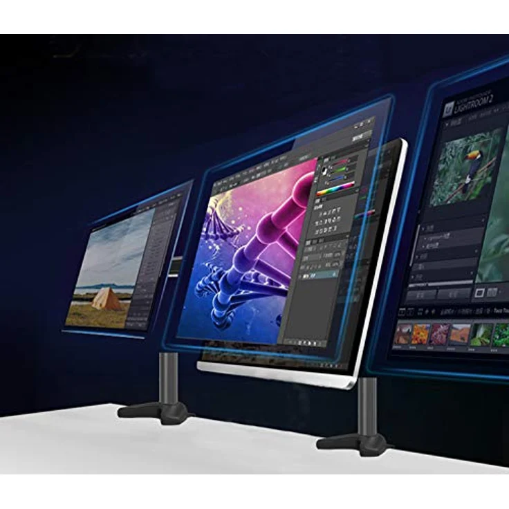 HFTEK 3-Fach Monitorarm - Tischhalterung für 3 Bildschirme von 15 27 Zoll mit VESA 75 / 100 (MP230C-N) – Bild 7