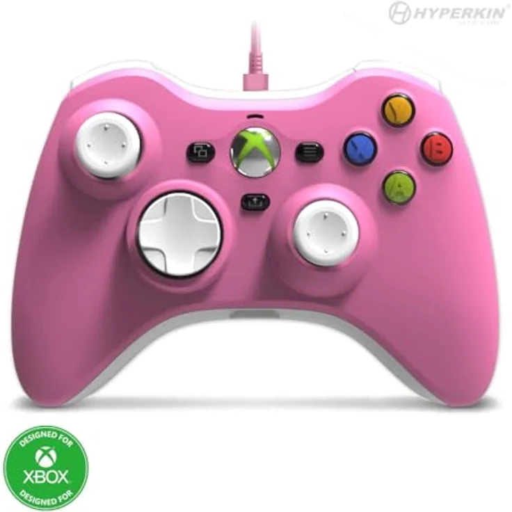 Hyperkin Xenon Wired Controller, Gaming Controller für Xbox X/S, Xbox One und PC, pink, kabelgebunden mit integrierter Vibration und ergonomischem Design – Bild 1
