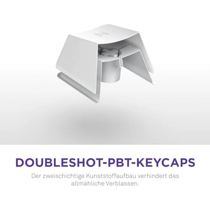 NZXT Function 2 MiniTKL | Kompakte optische Tenkeyless-Gamingtastatur | 8K-Abfragerate | Lineare optische Switches | Einstellbare Auslösung | Double-Shot-PBT-Keycaps | RGB | Hot-Swap-fähig | Weiß – Bild 5