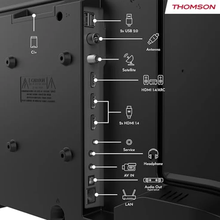 Thomson 24HT2S15, 24 Zoll (60cm) HD LED Smart TV mit Wi-Fi, Sprachsteuerung, HDR10, Dolby Audio, Triple-Tuner und 8GB Flash-Speicher – Bild 4
