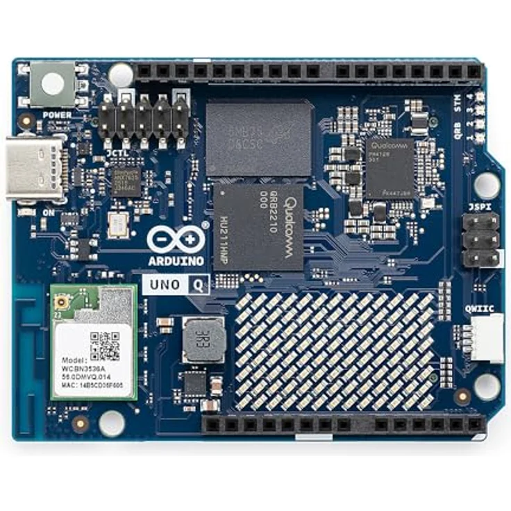 Arduino UNO Q [ABX00162], Hybrid Board mit Qualcomm Dragonwing QRB2210 & STM32U585, AI Vision, Voice, IoT, Linux Debian OS, 2 GB RAM, 16 GB eMMC, Wi-Fi 5, USB-C – Bild 2