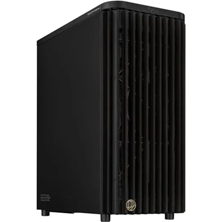 ASUS ProArt PA401 Wood Edition, ATX PC-Gehäuse für mittleren Turm, mit handgefertigter Holzfrontplatte, Metallseitenpanel und 2 x 160-mm-Lüfter mit Ringflügeln