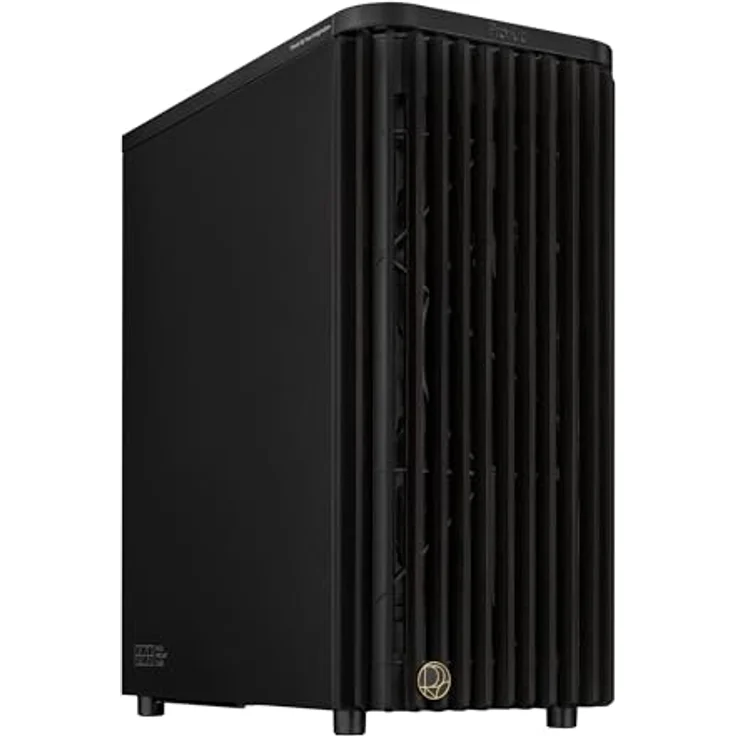 ASUS ProArt PA401 Wood Edition, ATX PC-Gehäuse für mittleren Turm, mit handgefertigter Holzfrontplatte, Metallseitenpanel und 2 x 160-mm-Lüfter mit Ringflügeln – Bild 1