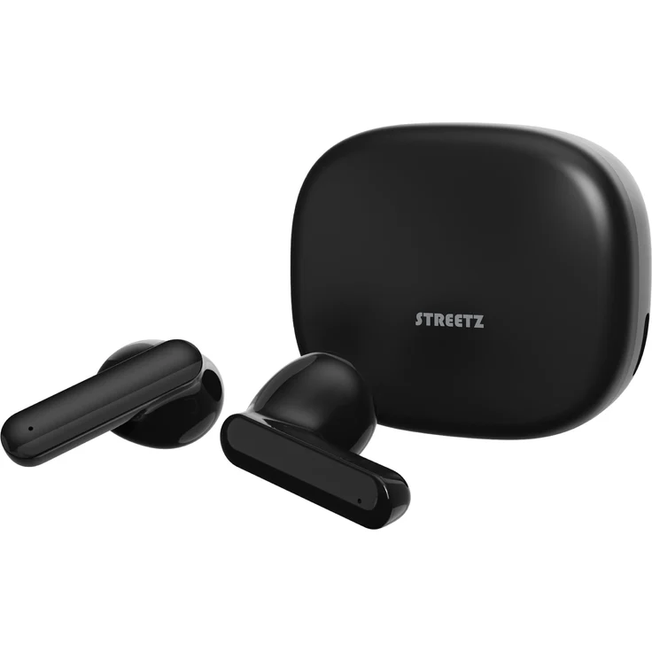 Deltaco T160-BLK, Kabellose Kopfhörer mit 4 Stunden Wiedergabezeit, Schwarz, Bluetooth 5.2
