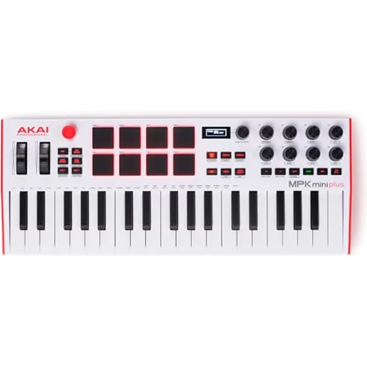 AKAI Professional MPK mini Plus White, Midi-Controller mit 37 anschlagsdynamischen Minitasten, 8 MPC Pads und Arpeggiator – Bild 12