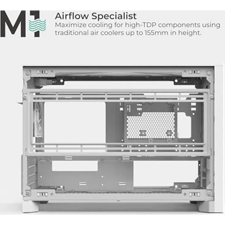 MONTECH PC-Gehäuse Montech TEN White, Tower-Gehäuse mit modularer Bauweise und exzellentem Airflow, Micro-ATX und Mini-ITX Unterstützung – Bild 17