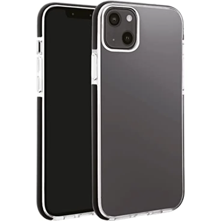 Vivanco Rock Solid Backcover Apple iPhone 13 Transparent, Schwarz – Bild 1