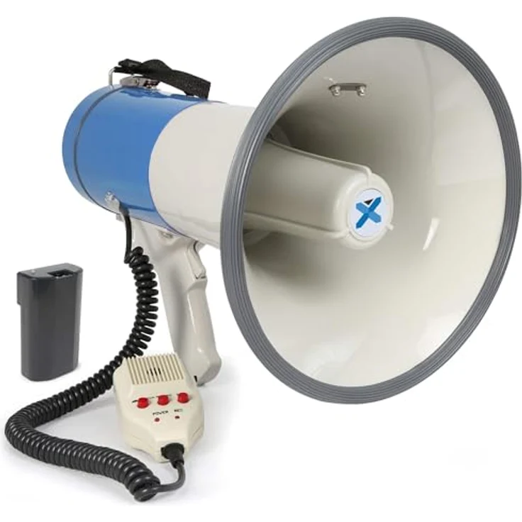 Vonyx MEG065 Megaphon 65W USB SD Akku Aufnahme Sirene Mikrofon – Bild 2