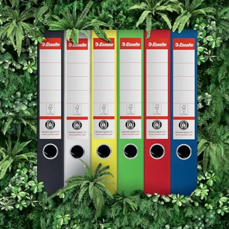 ESSELTE Aktenordner Ordner No.1 klimaneutral Papier A4 50mm weiß, 100% recycelbar, mit Hebelmechanik und FSC-Zertifizierung – Bild 6