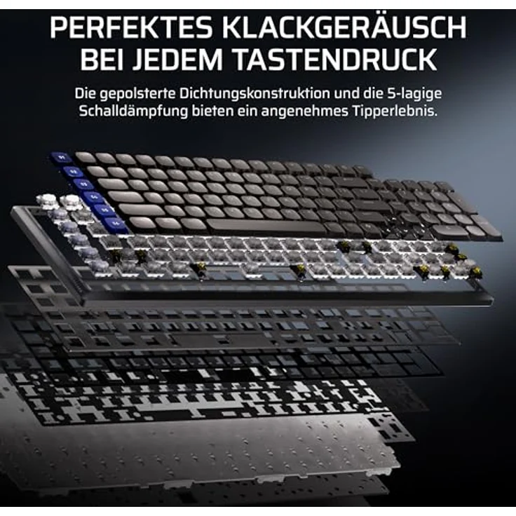 Corsair Vanguard Air 99 Wireless Gaming-Tastatur, optisch-mechanisch mit 8K Polling, Low Profile, DE-Layout - schwarz – Bild 9