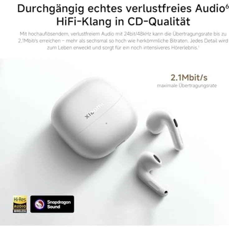 Xiaomi Buds 6, Wireless Kopfhörer mit hochwertigem Sound, Weiß – Bild 9