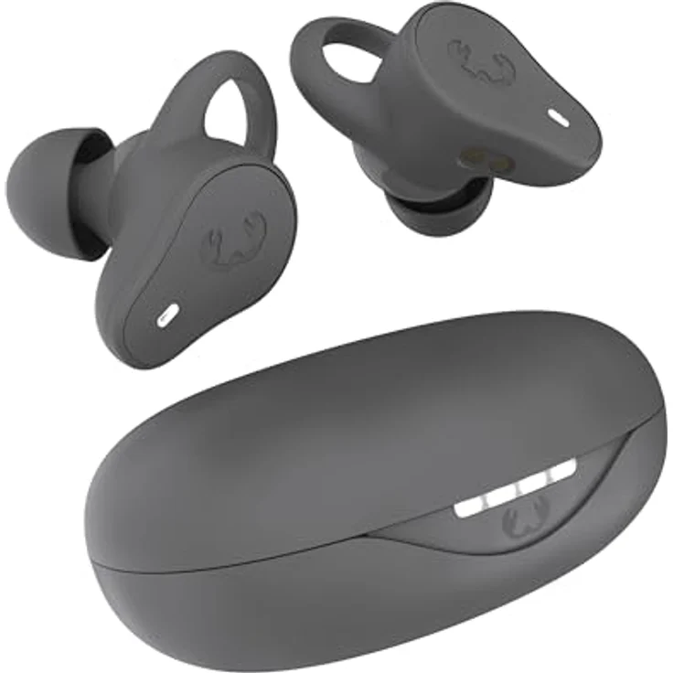 Fresh 'n Rebel Twins Move, kabellose In-Ear Bluetooth Sport Kopfhörer, Spritzwassergeschützt, Dual Master, Mit Mikrofon und klickbarer Taste und Lautstärkeregler, 30 Stunden Spielzeit (Storm Grey) – Bild 1