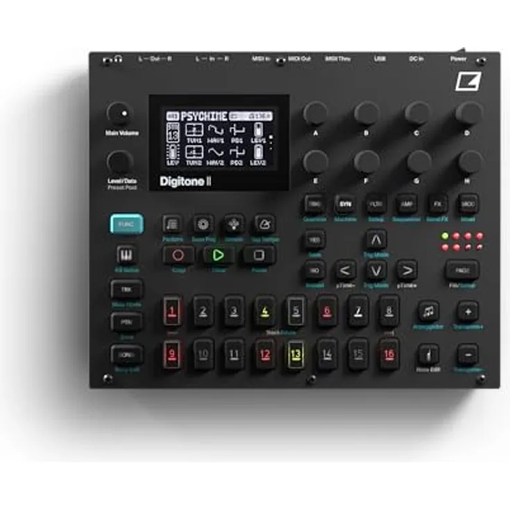Elektron Digitone II, Digital Synthesizer mit 16 Stimmen, 4 Synthesemaschinen, 16 Spuren und vielfältigen Effekten