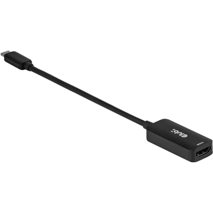 Club 3D CAC-2505, USB C auf HDMI Kabel 8K @ 60Hz / 4K @ 144Hz, aktiver Adapter für Gaming PC, Laptop, Konsole, HDR10+ und Dolby Vision, integrierte 12 cm Länge – Bild 1