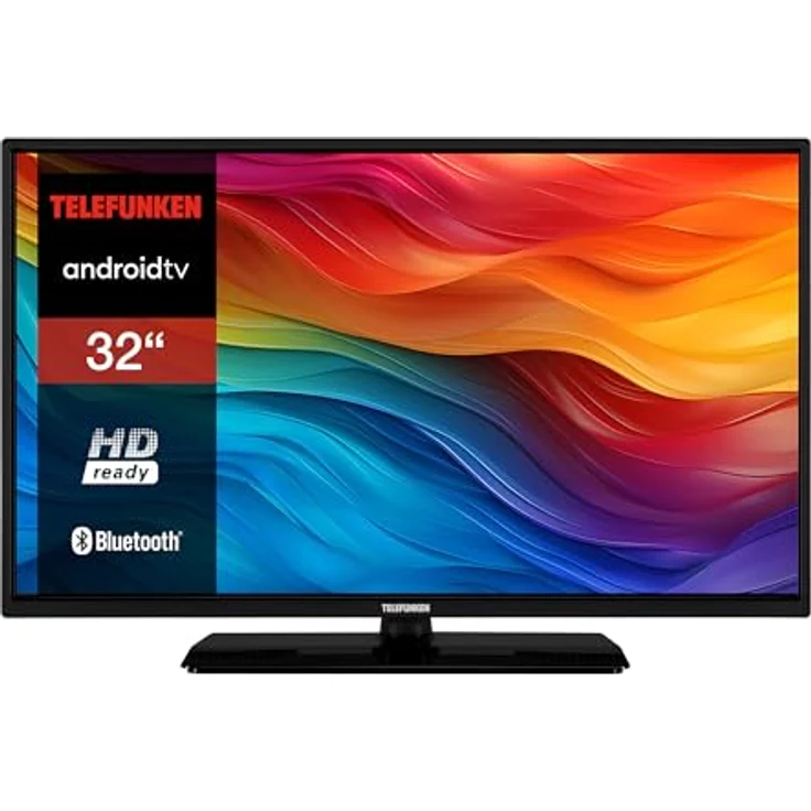 TELEFUNKEN Android TV 32 Zoll Fernseher (HD Smart TV, HDR, Bluetooth) D32H554X2CWII in Schwarz – Bild 1
