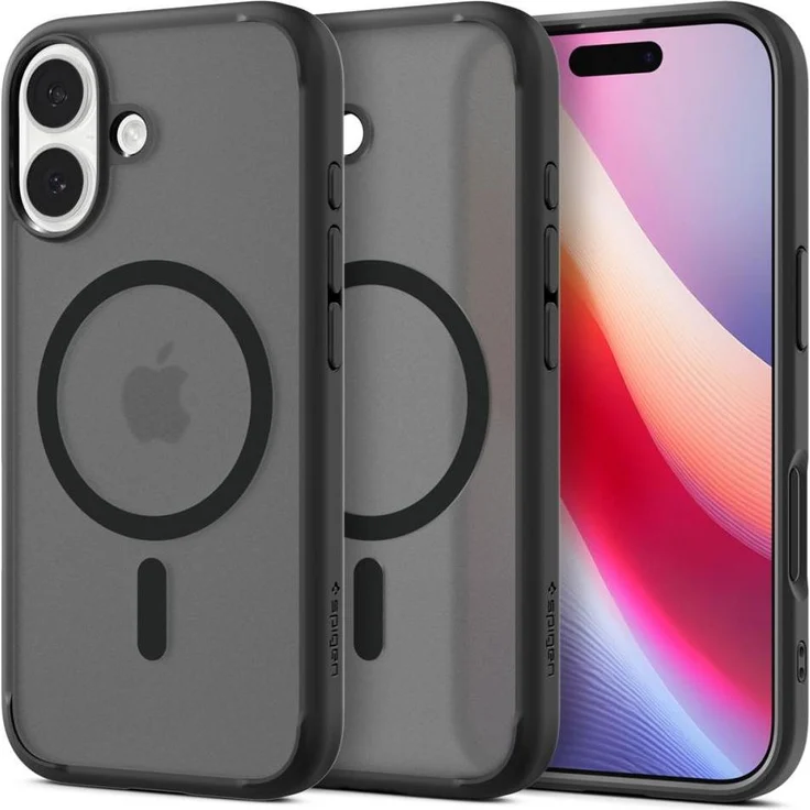 Spigen Ultra Hybrid MagSafe Hülle für iPhone 17, Frost Black - Schutzhülle mit klarem Design