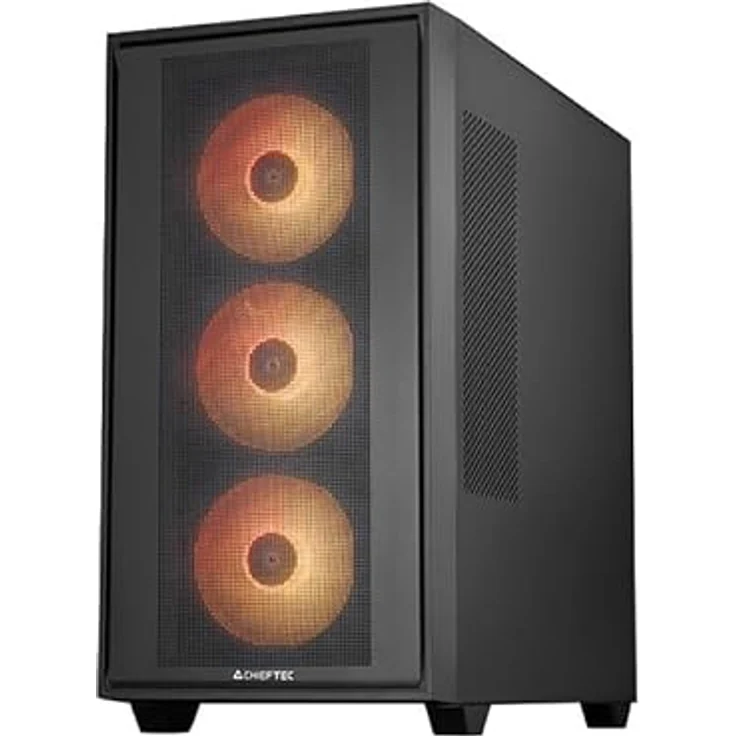 Chieftec Hunter 3 GS-03B-OP (schwarz, Tempered Glass) (E-ATX, Mini-ITX, mATX), PC Gehäuse, Schwarz – Bild 3